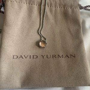 David Yurman Petite Chatelaine Morganite necklace sterling silver